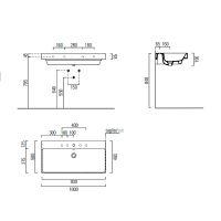 Товар: Раковина GSI Nubes 100 9623111 Белая - фото 3 Раковина GSI Nubes 100 9623111 Белая — фото 3, Раковины