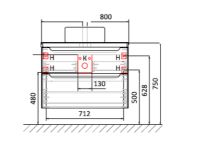 Столешница под раковину Jorno Wood 80 Wood.06.80/LW Светлое дерево — фото 6, Столешницы под раковину