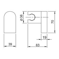 Держатель ручного душа Caprigo Parts 99-551-crm Хром — фото 2, Держатели для душа