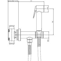 Гигиенический душ со смесителем Bossini Paloma Brass E37005B.021 Золото — фото 3, Гигиенические души