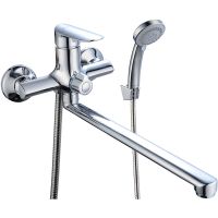 Смеситель для ванны Ростовская Мануфактура Сантехники Boou B8274-18F универсальный Хром — фото 1, Для душа и ванны