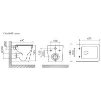Унитаз Ceramicanova Union CN4009T подвесной Белый с сиденьем Микролифт — фото 17, Подвесные унитазы