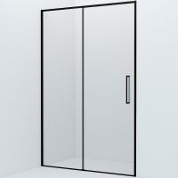Душевая дверь Iddis Slide 132 SLI6BS3i69 профиль Черный стекло прозрачное — фото 1, Душевые двери в нишу