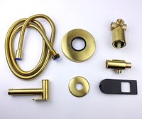 Гигиенический душ со смесителем Bronze de Luxe Element EL28GB Матовое золото Черный — фото 3, Гигиенические души