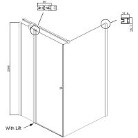Душевой уголок Ambassador Nord 90х90 13011105 профиль Хром стекло прозрачное — фото 5, Душевые уголки