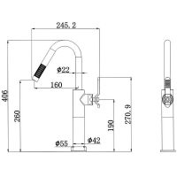 Смеситель для раковины Bronze de Luxe 1760'S Loft 3352SB Черный матовый — фото 6, Смесители для раковины