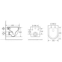 Унитаз Bond F01-10 подвесной Белый с сиденьем Микролифт — фото 2, Подвесные унитазы