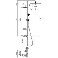 Душевая система Bossini Elios L10172.073 Черная матовая — фото 2, Душевые системы