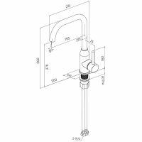 Смеситель для кухни Milardo Meal M01BLL0M05 Черный матовый — фото 7, Смесители для кухни