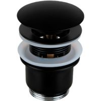 Донный клапан Remer 905CC2114NO click-clack Черный матовый — фото 1, Раковины и столешницы. Выпуски для умывальников