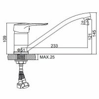 Товар: Смеситель для кухни Ledeme H04 4904L Хром - фото 3 Смеситель для кухни Ledeme H04 4904L Хром — фото 3, Смесители для кухни