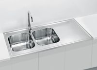 Мойка для кухни накладная CLASSIC PRO 100 SAT-90 1200X600 в комплекте с сифоном 1130555, — фото 2, Кухонные мойки