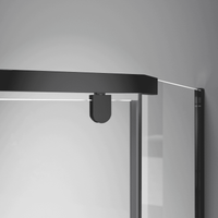 Душевой уголок 80*80*195 RGW PA-83-B Трапеция/Чёрный/Прозрачное/6 мм (Easy) — фото 2, Душевые уголки трапеция