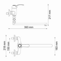 Товар: Isar 1302L Смеситель для ванны с длинным изливом - фото 5 Isar 1302L Смеситель для ванны с длинным изливом — фото 5, Смеситель для ванны