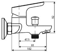 Смеситель для ванны Dorff Norma D1010008 Хром — фото 5, Смеситель для ванны