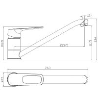 Товар: Смеситель для кухни Rossinka RS46-21 Хром - фото 2 Смеситель для кухни Rossinka RS46-21 Хром — фото 2, Смесители для кухни