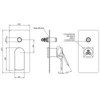 Смеситель для душа Remer Infinity I09KBDO Золото — фото 2, Смеситель для душа