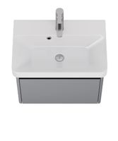 Тумба Luxury, 55 см, подвесная, 1 ящик, серый базальт — фото 6, Тумбы под раковину