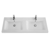 Раковина из искусственного мрамора с двумя чашами CEZARES CZR-1200/480-2-LV-MR-ECO — фото 1, Раковины