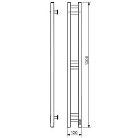 Электрический полотенцесушитель Comfysan Alto-K EC-2 120x10 013295 Черный матовый — фото 2, Электрические полотенцесушители