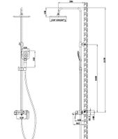 Душевая система ESKO Singapore black ST300BL Черная матовая — фото 3, Душевые системы
