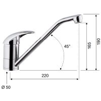 Товар: Смеситель для кухни Remer Ten T40 Хром - фото 2 Смеситель для кухни Remer Ten T40 Хром — фото 2, Смесители для кухни