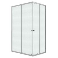 Душевое ограждение Niagara Eco NG-1018-14QMT (100х80х190) прямоугольник,раздвижное,хром,стекло матов — фото 1, Душевые уголки