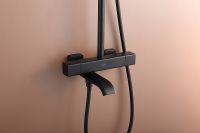 Товар: Душевая система Raglo с термостатом Черная матовая арт-R22.26.06 - фото 14 Душевая система Raglo с термостатом Черная матовая арт-R22.26.06 — фото 14, Душевые стойки