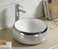 Товар: Раковина-чаша CeramaLux 39 5004SP Белая Серая - фото 2 Раковина-чаша CeramaLux 39 5004SP Белая Серая — фото 2, Раковины