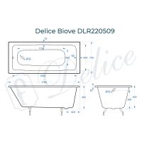 Чугунная ванна Delice Biove 170x75 DLR220509 без отверстий под ручки и антискользящего покрытия — фото 5, Ванны