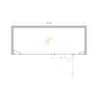 Душевая дверь CEZARES VERONA-W-B-13-100+60/30-C-Cr — фото 3, Душевые двери в нишу