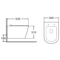 Товар: Унитаз Azario Fonti AZ-402W подвесной Белый с сиденьем Микролифт - фото 2 Унитаз Azario Fonti AZ-402W подвесной Белый с сиденьем Микролифт — фото 2, Подвесные унитазы