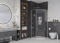 Товар: Душевой уголок Ambassador Ritz 100х100 112011103 профиль Хром стекло прозрачное - фото 5 Душевой уголок Ambassador Ritz 100х100 112011103 профиль Хром стекло прозрачное — фото 5, Душевые уголки