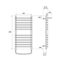 Товар: Полотенцесушитель электрический Point Альфа PN05148SPE П11 400x800 с полкой левый/правый, хром - фото 2 Полотенцесушитель электрический Point Альфа PN05148SPE П11 400x800 с полкой левый/правый, хром — фото 2, Электрические полотенцесушители