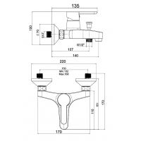 Товар: Смеситель для ванны Laparet Legna Plus N3033602LPT Хром - фото 5 Смеситель для ванны Laparet Legna Plus N3033602LPT Хром — фото 5, Для душа и ванны