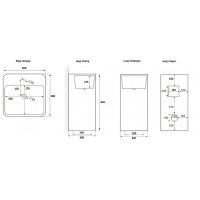 Раковина CeramaLux 40 P7004L Белая — фото 3, Раковины
