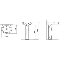 Товар: Раковина Laguraty 48 3209 F детская Белая - фото 3 Раковина Laguraty 48 3209 F детская Белая — фото 3, Раковины напольные