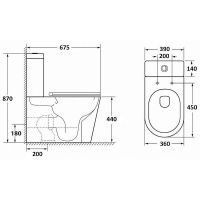 Унитаз компакт Maretti Florenza FL10NBM17-844 с бачком и сиденьем Микролифт — фото 5, Напольные унитазы