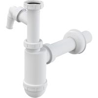 Сифон для раковины Alcaplast A43P Белый — фото 1, Кухонные мойки, фильтры и аксессуары . Сифоны