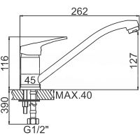 Смеситель для кухни Ledeme H13 4213L Хром — фото 2, Смесители для кухни