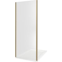 Душевая стенка Good Door Jazze SP-100-C-G 100 профиль Золото стекло прозрачное — фото 1, Боковые стенки
