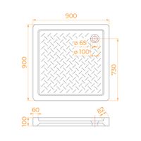 Товар: Душевой поддон 90*90*10 RGW CR-099-WG Золотой/Квадрат Ø 60 мм Керамический - фото 3 Душевой поддон 90*90*10 RGW CR-099-WG Золотой/Квадрат Ø 60 мм Керамический — фото 3, Керамические душевые поддоны