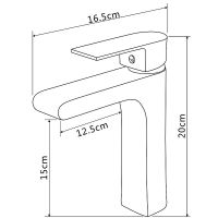 Смеситель для раковины Melodia della vita Waltz MDV30120gn Оружейная сталь — фото 2, Смесители для раковины
