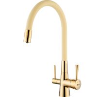 Смеситель для кухни Lemark Comfort LM3075G-Beige Золото Бежевый — фото 1, Смесители для кухни