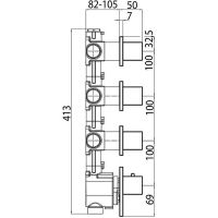Скрытая часть для смесителя Bossini 3 Outlets G 3/4 арт-Z030202000 — фото 2, Комплектующие для смесителей