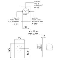 Смеситель для душа Remer Edge Хром арт-EG530 — фото 2, Встраиваемые смесители для душа