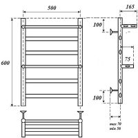 Товар: Водяной полотенцесушитель Point Артемида PN14156P П4 500x600 c двумя полками Хром - фото 2 Водяной полотенцесушитель Point Артемида PN14156P П4 500x600 c двумя полками Хром — фото 2, Водяные полотенцесушители