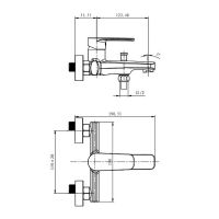 Товар: Смеситель для ванны Caprigo Atlantic 51-011-crm Хром - фото 2 Смеситель для ванны Caprigo Atlantic 51-011-crm Хром — фото 2, Для душа и ванны