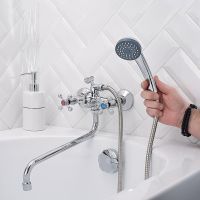 Смеситель для ванны Ростовская Мануфактура Сантехники SL71-140 универсальный Хром — фото 3, Для душа и ванны