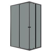 Душевое ограждение Niagara Eco NG-1018-14QT (100х80х190) прямоугольник,раздвижное,черный,стекло тони — фото 1, Душевые уголки